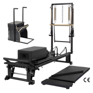 Merrithew V2 Max Plus Jet Black csomag - függőleges kerettel (toronnyal), ajándék Stability Chairrel